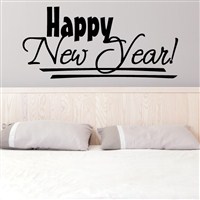 Happy New Year! - Vinyl Wall Decal - Wall Quote - Wall Decor