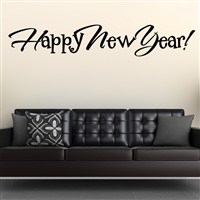 Happy New Year! - Vinyl Wall Decal - Wall Quote - Wall Decor