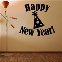 Happy New Year! - Vinyl Wall Decal - Wall Quote - Wall Decor