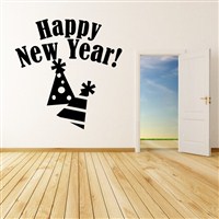 Happy New Year! - Vinyl Wall Decal - Wall Quote - Wall Decor