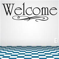 Welcome - Vinyl Wall Decal - Wall Quote - Wall Decor