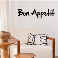 Bon Appetit - Vinyl Wall Decal - Wall Quote - Wall Decor