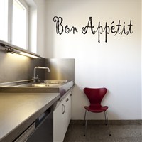 Bon Appetit - Vinyl Wall Decal - Wall Quote - Wall Decor