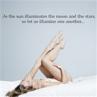 As the sun illuminates the moon and the stars, so let us illumine on another… - Vinyl Wall Decal - Wall Quote - Wall Decor