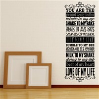 You are the peanut to my butter twinkle in my eye - Vinyl Wall Decal - Wall Quote - Wall Decor