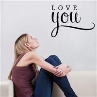 Love you - Vinyl Wall Decal - Wall Quote - Wall Decor