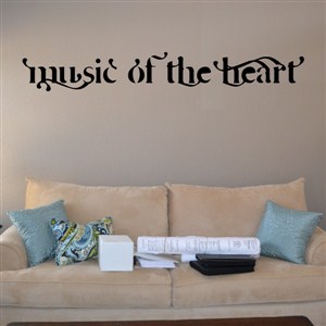 Music of the heart - Vinyl Wall Decal - Wall Quote - Wall Decor