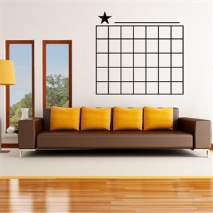 Star Calendar - Vinyl Wall Decal - Wall Quote - Wall Decor