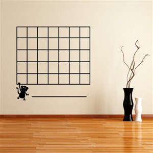 Monkey Calendar - Vinyl Wall Decal - Wall Quote - Wall Decor