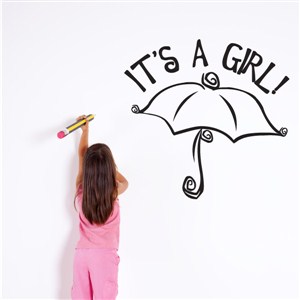 it's a girl! - Vinyl Wall Decal - Wall Quote - Wall Decor