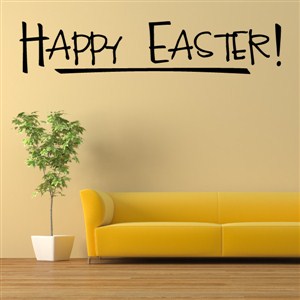 Happy Easter! - Vinyl Wall Decal - Wall Quote - Wall Decor