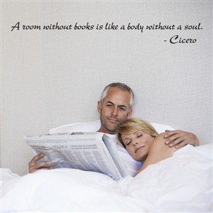 A room without books is like a body without a soul. - Cicero - Vinyl Wall Decal - Wall Quote - Wall Decor
