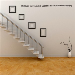 A good picture is worth a thousand words - Vinyl Wall Decal - Wall Quote - Wall Decor