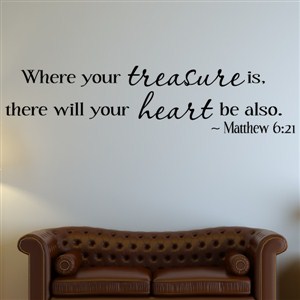 Where your treasure is, there will your heart be also. - Matther 6:21